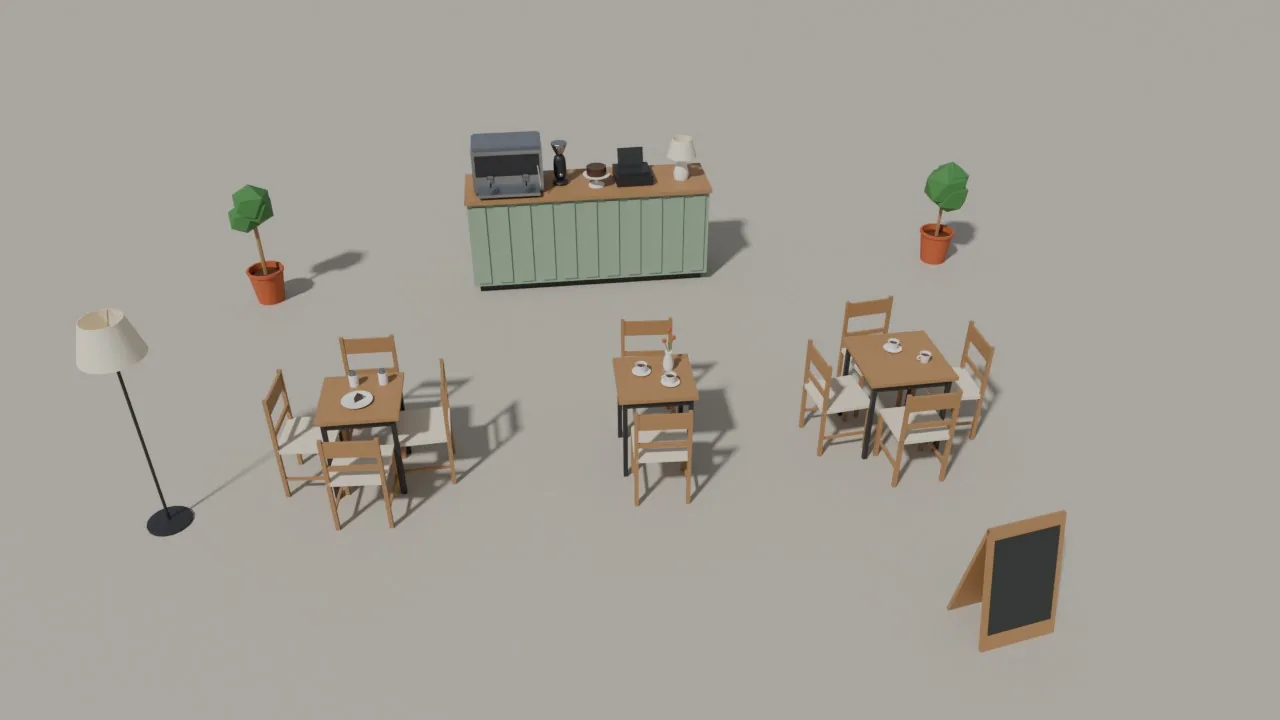 The returned file through the same camera: 8,006 triangles, 12 materials, 1.35 MB.